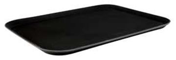 NON SLIP RECTANGULAR TRAY - BLACK