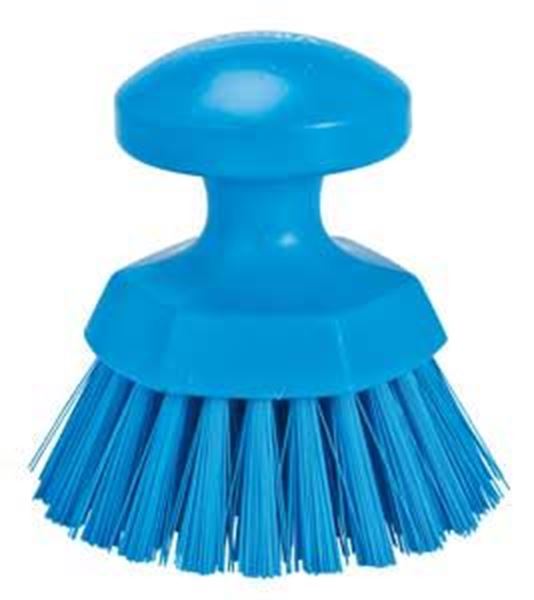 VIKAN ROUND HAND BRUSH STIFF - BLUE