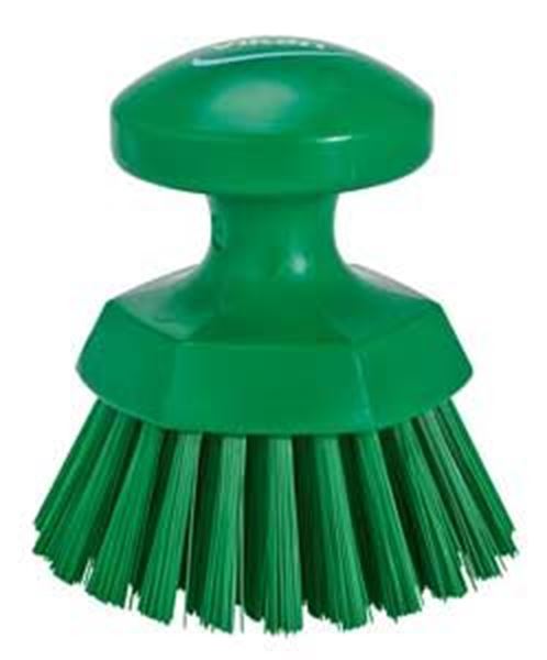 VIKAN ROUND HAND BRUSH STIFF - GREEN