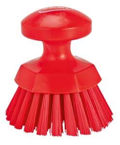 VIKAN ROUND HAND BRUSH STIFF - RED