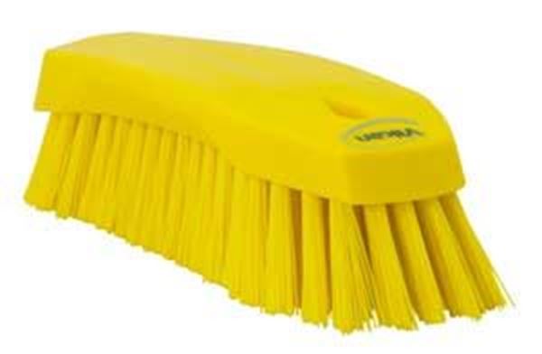 VIKAN STIFF HAND BRUSH - YELLOW