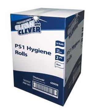 Clean and Clever PS1 Blue 2Ply Hygiene Roll