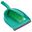 DUSTPAN & BRUSH SET ECONOMY STIFF - GREEN