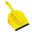 DUSTPAN & BRUSH SET ECONOMY STIFF - YELLOW