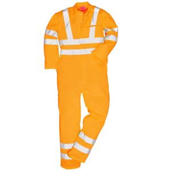 HI VIS POLYCOTTON COVERALL - GO/RT