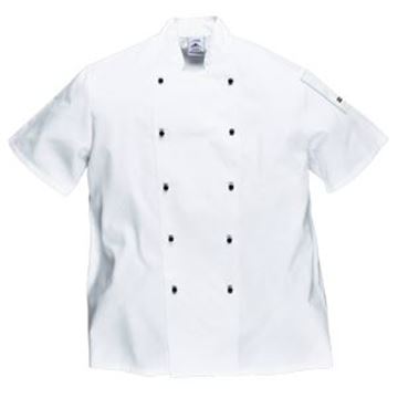 Kent Short Sleeve Chefs Jacket - White