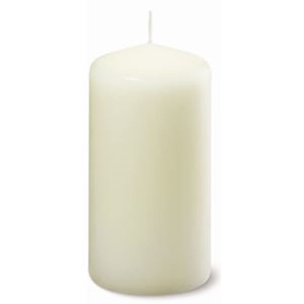 NSS (6) 130mm IVORY PILLAR CANDLES (5")