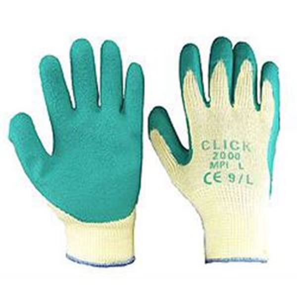 RUBBER COATED GLOVE GREEN MEDIUM