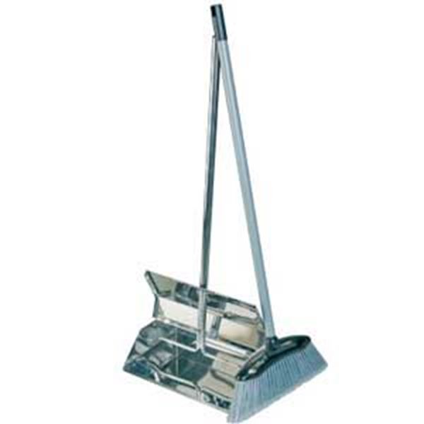 STAINLESS STEEL LOBBY DUSTPAN & BRUSH COMBO