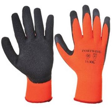 THERMAL GRIP GLOVE LARGE - BLACK/ORANGE