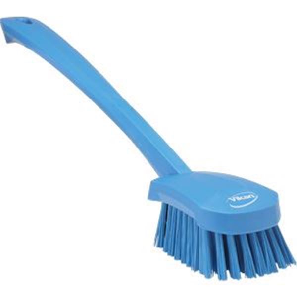 VIKAN LONG HANDLE STIFF WASHING BRUSH - BLUE