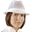 WHITE UNISEX TRILBY - LARGE