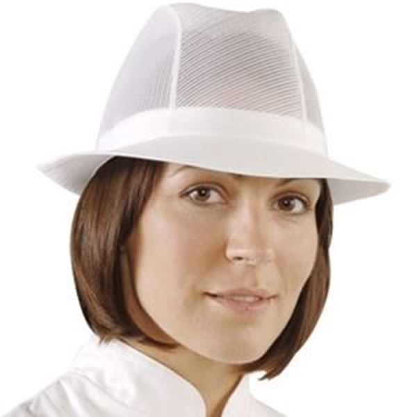 WHITE UNISEX TRILBY - MEDIUM