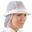 WHITE UNISEX TRILBY with SNOOD - LARGE