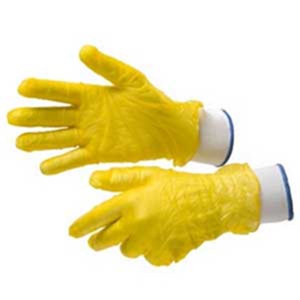 Picture of x100 VINYL GLOVE YELLOW - XLARGE