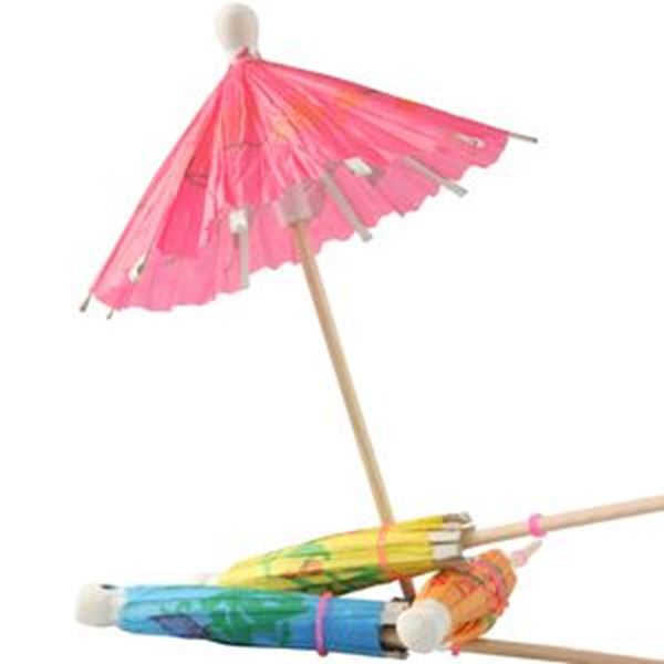 PAPER PARASOL STICKS - ASTD COLOURS