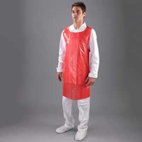 ROLL DISPOSABLE APRON 27x42" - RED