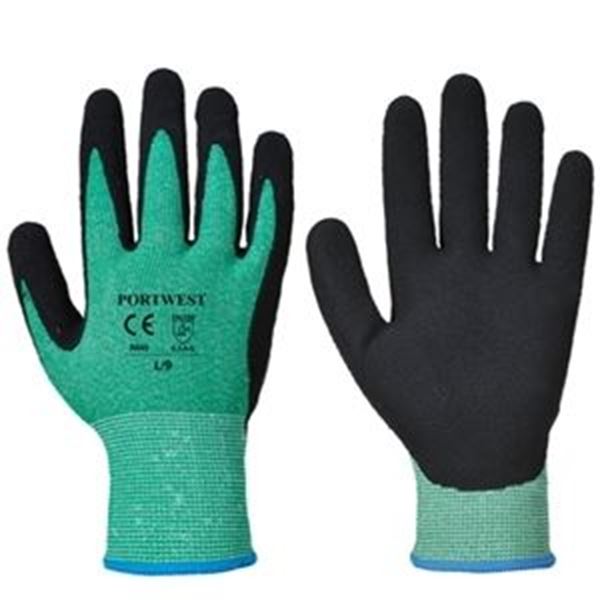 CUT 5 NITRILE FOAM GLOVE GREEN - SIZE 7
