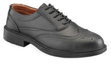 Black Brogue Shoes c/w Steel Midsole - Size 12