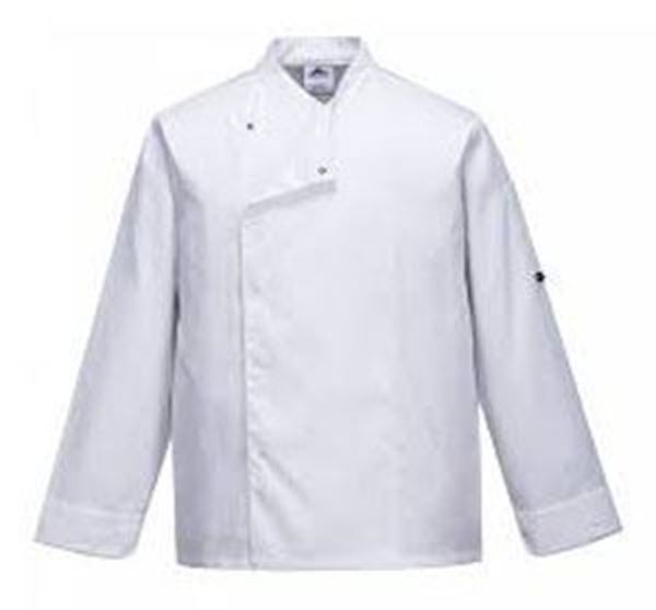 CROSS OVER CHEFS JACKET - WHITEPRESS STUD FRONT