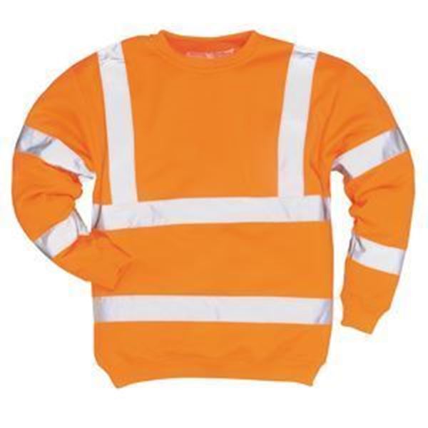 HI VIS SWEATSHIRT ORANGE - LARGE