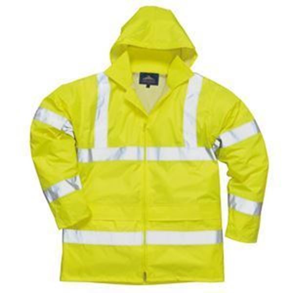 HI VIS RAIN JACKET YELLOW - LARGE