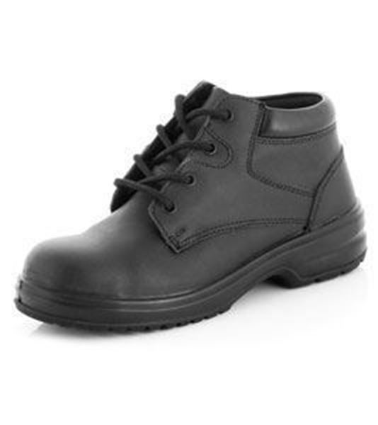 LADIES BLACK SAFETY CHUKKA BOOT - SIZE 3