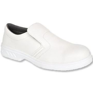 White Slip On Safety Shoes - Size 10