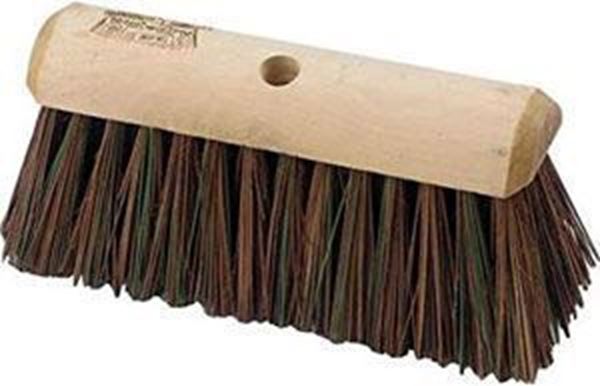 STIFF WOODEN YARD BRUSH HEAD 15/16