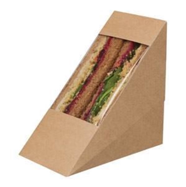 COLPAC ZEST COMPOSTABLE KRAFT SANDWICH WEDGE