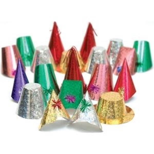 RIALTO HOLOGRAPHIC CHRISTMAS PARTY HATS