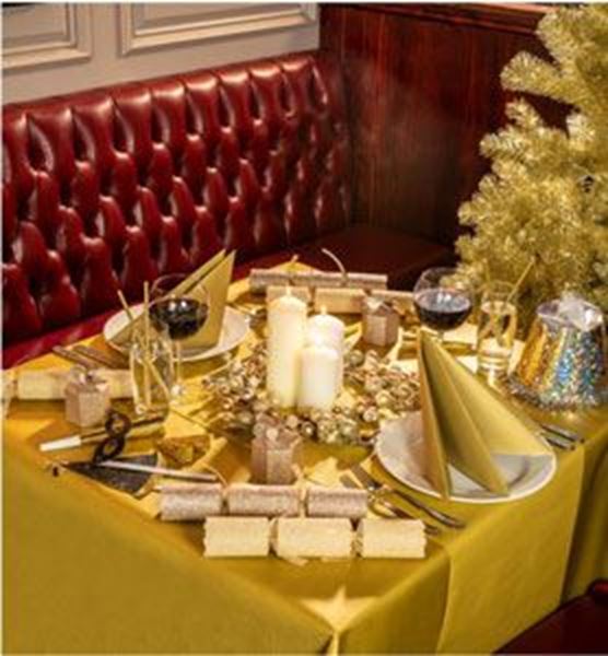 GOLD SWANSILK TABLECOVER