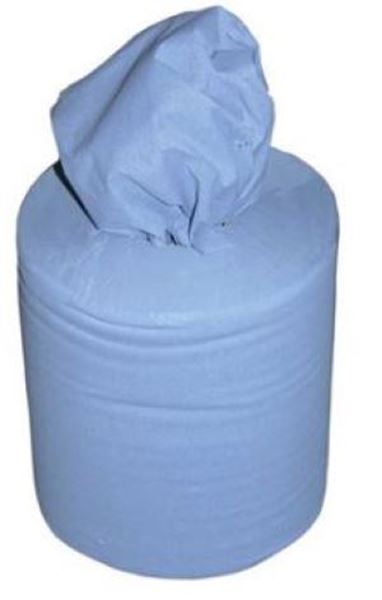 ESSENTIALS 2ply Embossed CORELESS Centrafeed BLUE