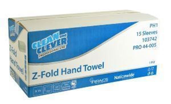 PH1 1ply GREEN ZFOLD HAND TOWEL