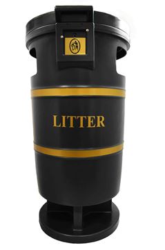 SQUIRE PLASTIC LITTER BIN - BLACK