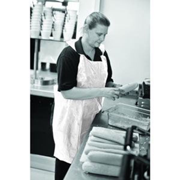 H/D DISPOSABLE APRON 27x42" - WHITE