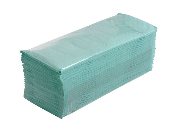 Hostess™ Folded Hand Towels 6871 – 24 packs x 224 green, 1 ply sheets