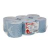 WypAll® Service & Retail Wiping Paper L10 Centrefeed for Roll Control™ Dispenser 7492 - 6 rolls x 400 sheets, 1 ply, blue