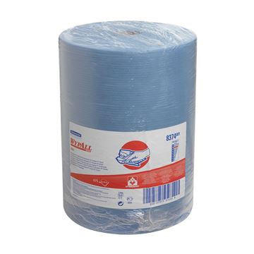 WypAll® X80 Cloths 8374 - 1 large roll x 475 blue, 1 ply cloths