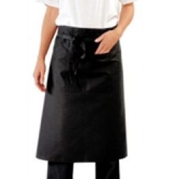BISTRO APRON WITH POCKET - BLACK