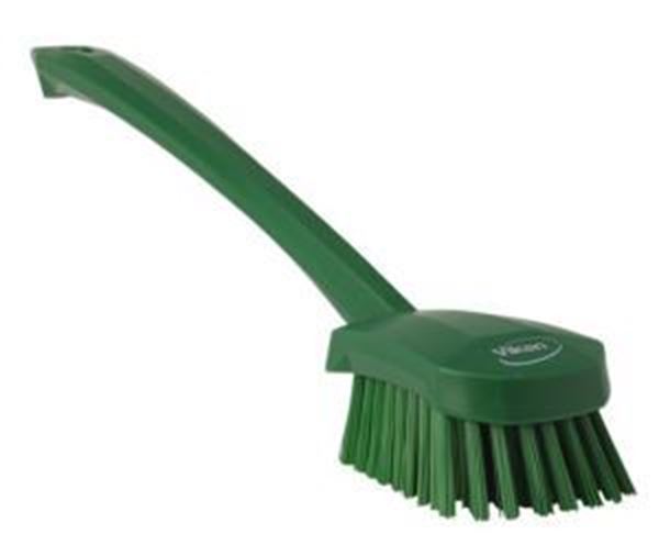 VIKAN LONG HANDLE STIFF WASHING BRUSH - GREEN