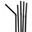 Picture of x250 PLA COMPOSTABLE FLEXISTRAWS - BLACK