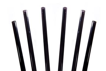 COMPOSTABLE SLIM MEMPHIS STRAWS - BLACK