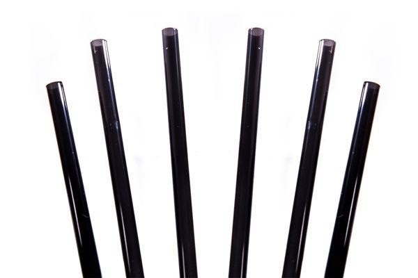 COMPOSTABLE SLIM MEMPHIS STRAWS - BLACK