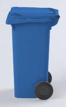 WHEELED BIN PLASTIC - BLUE