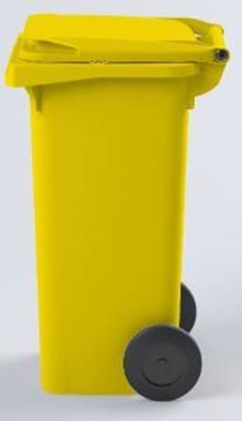 WHEELED BIN PLASTIC - YELLOW