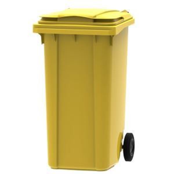 240lt WHEELED BIN PLASTIC - YELLOW