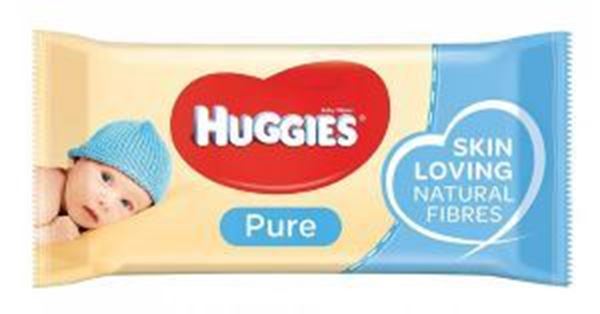 HUGGIES PURE BABY WIPES 56 Per Pack