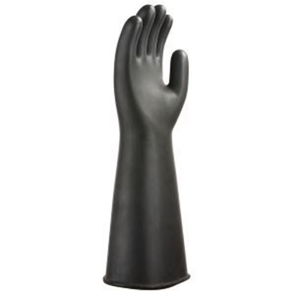 Heavyweight 44cm Latex Gauntlet - Black