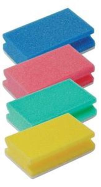 NON SCRATCH SPONGE SCOURER - BLUE/WHITE